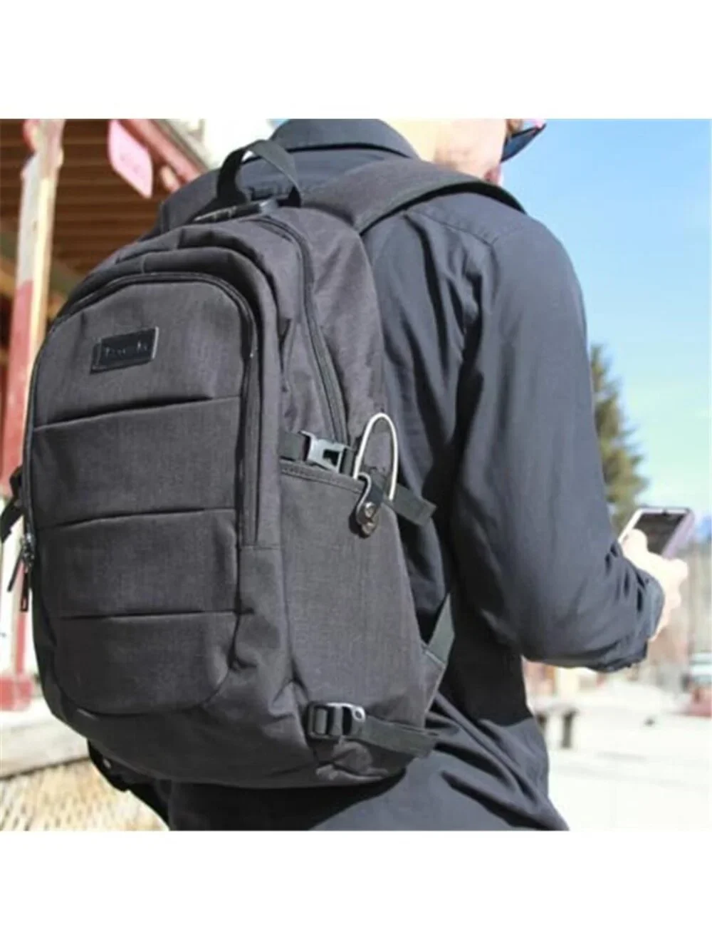 Laptop Backpack Anti Theft Water Resistant Travel Bag Lock 15.6 Computer Office